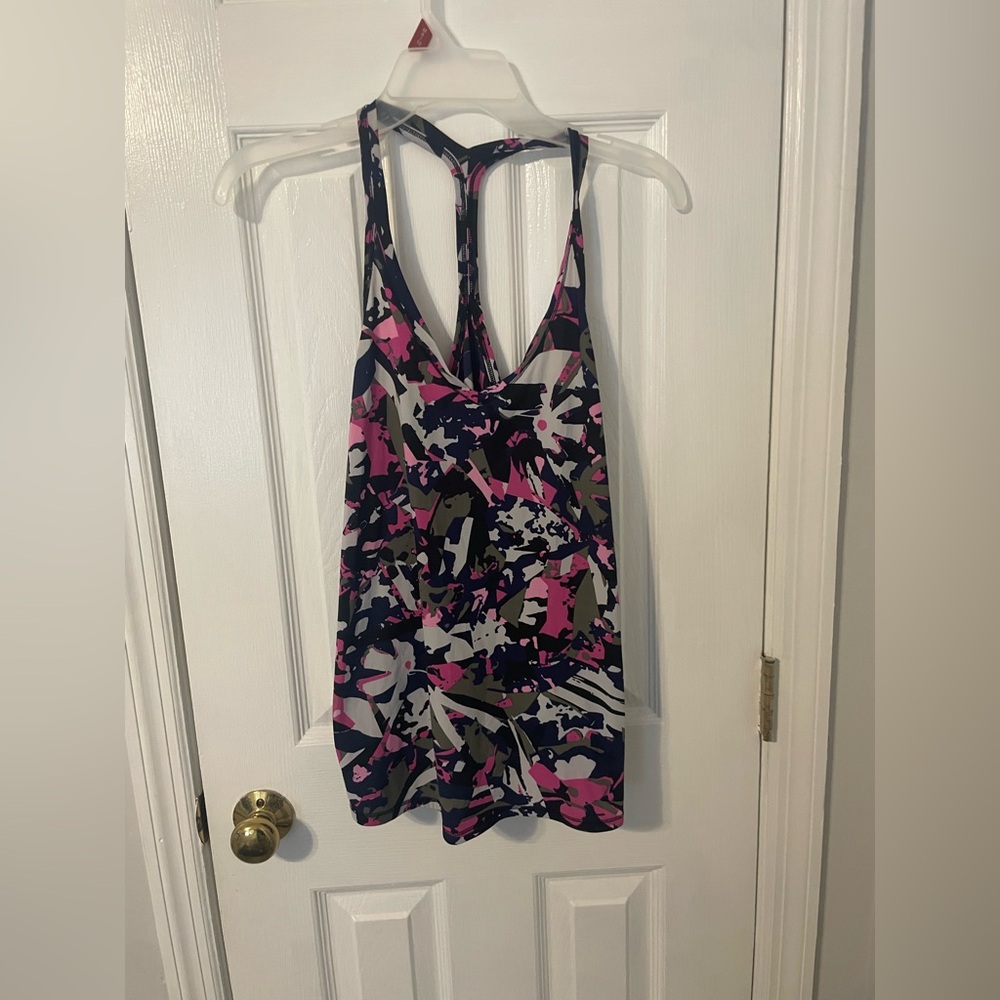 Lululemon Pink Geometric Print Tank